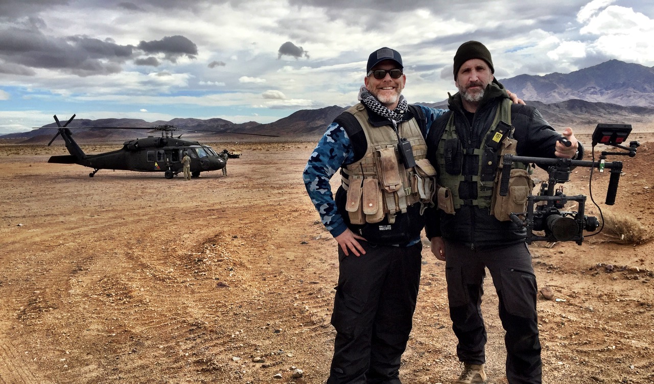 Donny and Rupert on the Top Gear USA set